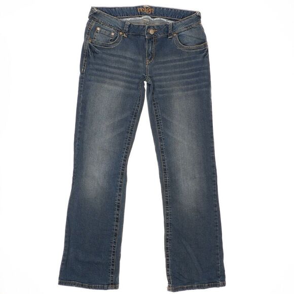 Reign Bootcut Jeans Size 7/9 Short Juniors Low Waist Stretch Measures 28 x 29 - Picture 1 of 9